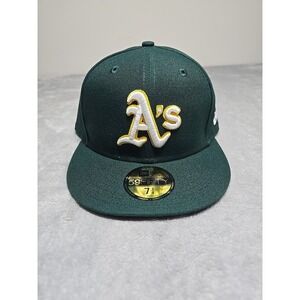 Oakland Athletics A's MLB New Era 59Fifty 7 1/4 On-Field Fitted Cap Hat Green